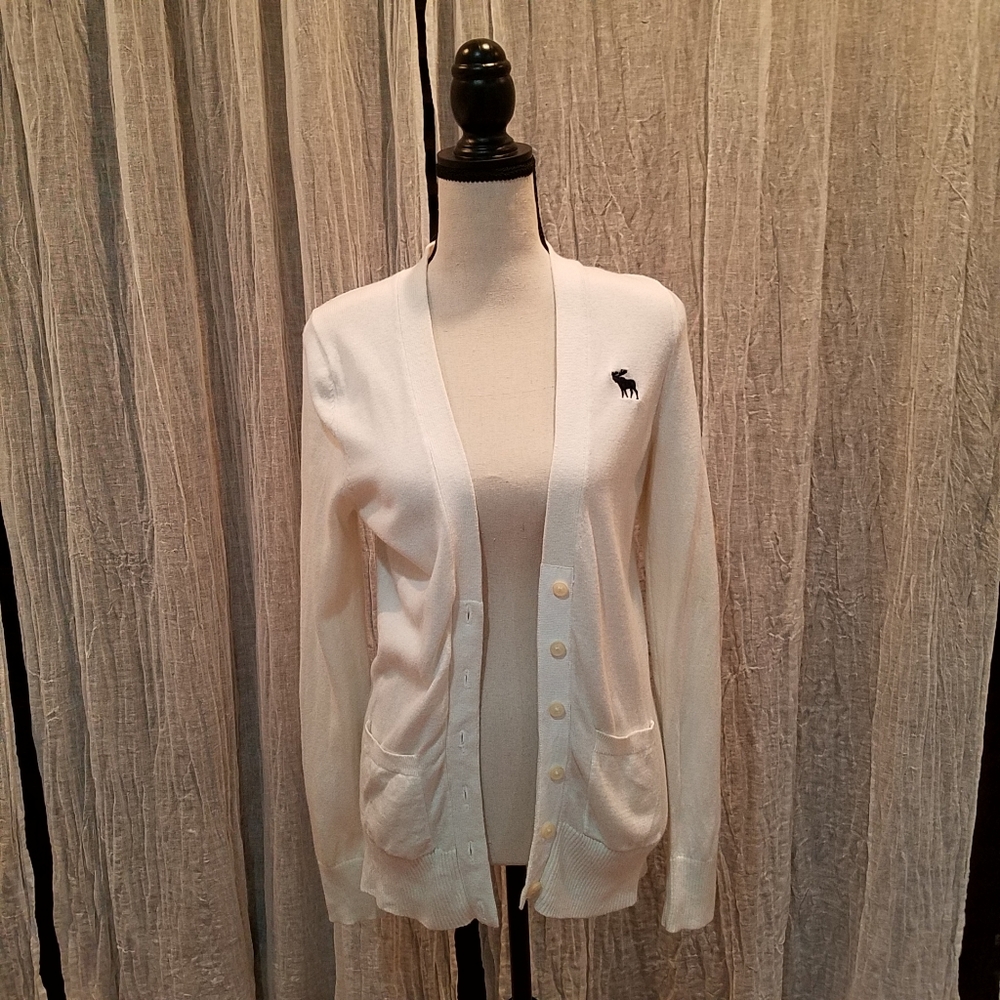 Abercrombie & Fitch Cardigan Sweater/Cream/Medium